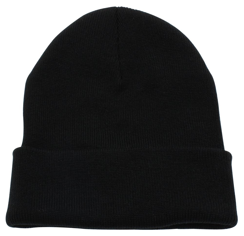 CUFFED PLAIN SKULL BEANIE HAT / CAP | Winter Unisex Knit Hat
